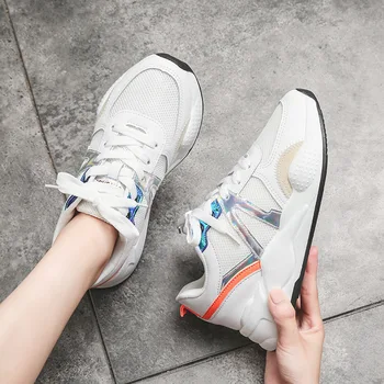 

Spring Autumn New lady Breathable Sneakers Shoes Women Flats Platform Running Shoes Brand Flat female sports Shoes J1-14