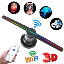 Wifi 3D голограмма проектор светильник рекламный дисплей светодиодный голографическая визуализация лампа магазин корабль отель дисплей логотип светильник