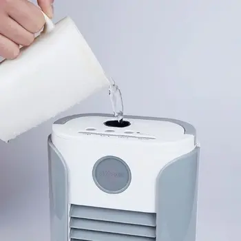 

USB USB Portable Mini Rechargable Air Conditioner With Handle Cooling Air Cooler Fan Humidifier Moist Low Noise Purifies Small