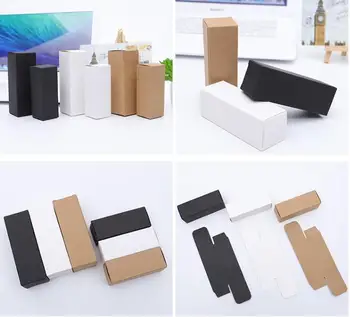 

100pcs 10ml-100ml Kraft Paper Cosmetics Storage Box DIY Lipstick Perfume Essential Oil Bottle Packaging Boxes valve tubes