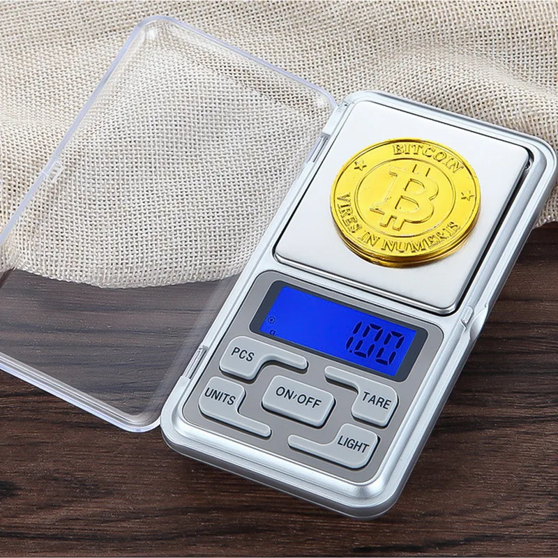 1 шт Мини цифровые весы 100/200/300/500g 0 01/0 г Высокая точность Подсветка Электрический