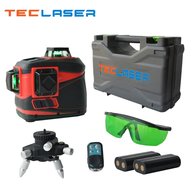 

TECLASER Self-leveling Laser Level 3D 12 Lines 360 Horizontal And Vertical Cross Cross Line Floor Wall Green Beam laser Level