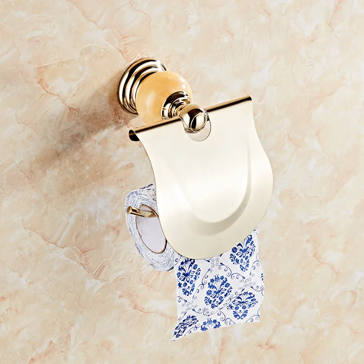 

Bathroom Gold Bathroom Towel Rack Roll Stand European-Style Rose Aurora Toilet Waterproof Toilet Paper Holder