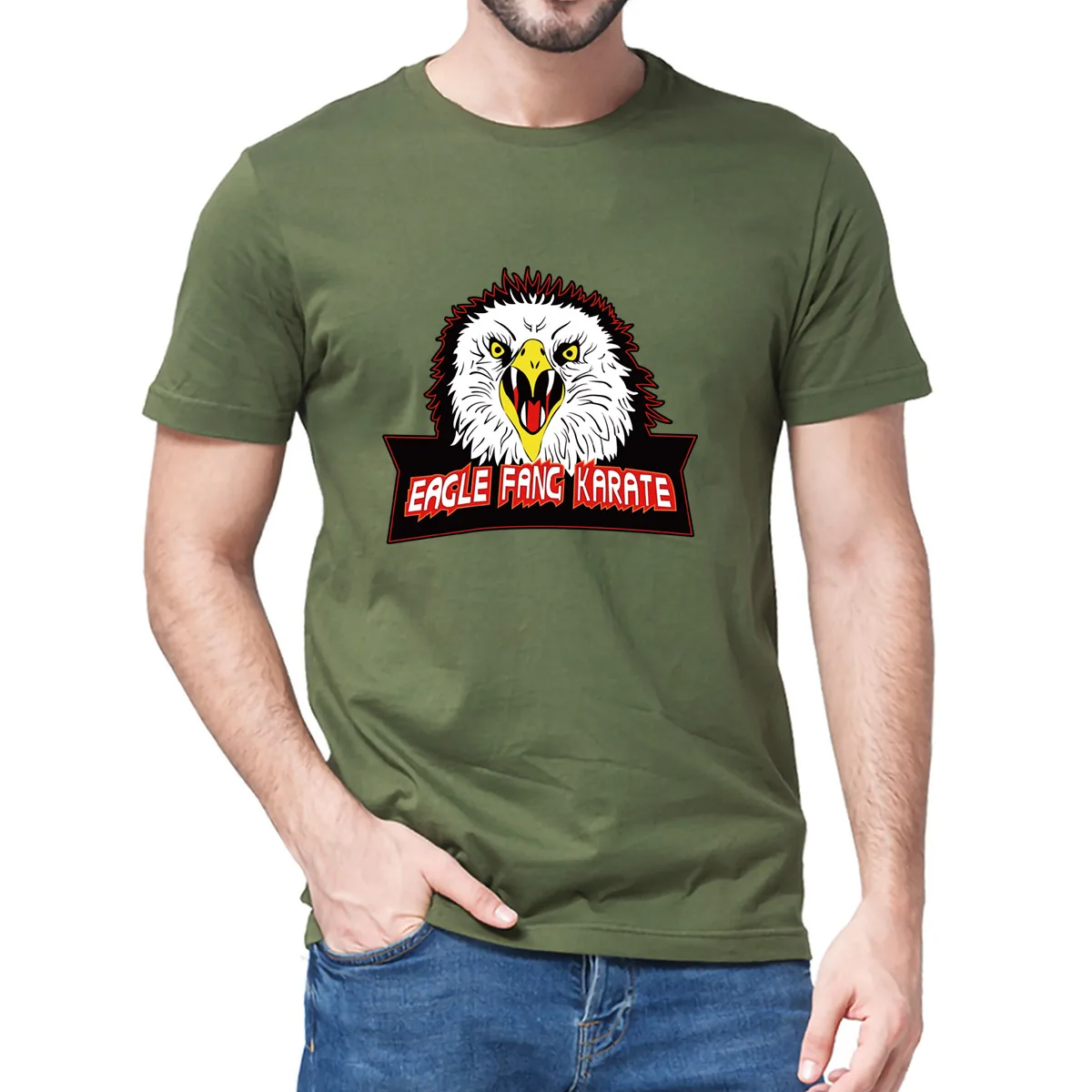 Unisex 100% Cotton Eagle Fang Karate Cobra Kai Movie Inspired Funny Summer Men's T-Shirt 80s Retro Women Soft Tee Gift Tshirt