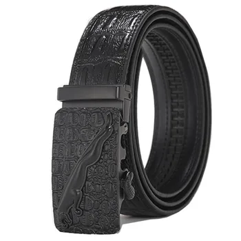 

2020 Leopard head Designer Cowhide Belts Luxury Buckle Casual Fashion Men's Belt Automatic Buckle Waist Belt for Jeans