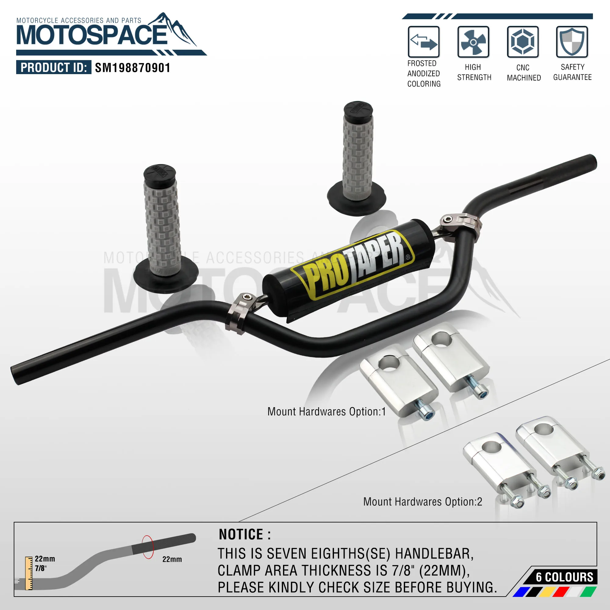 Руль для про тэйпер пакет Bar1-1/" SE семь восьмых ручки Пит Pro Гонки Dirt Pit Bike мотоцикл с адаптер cnc