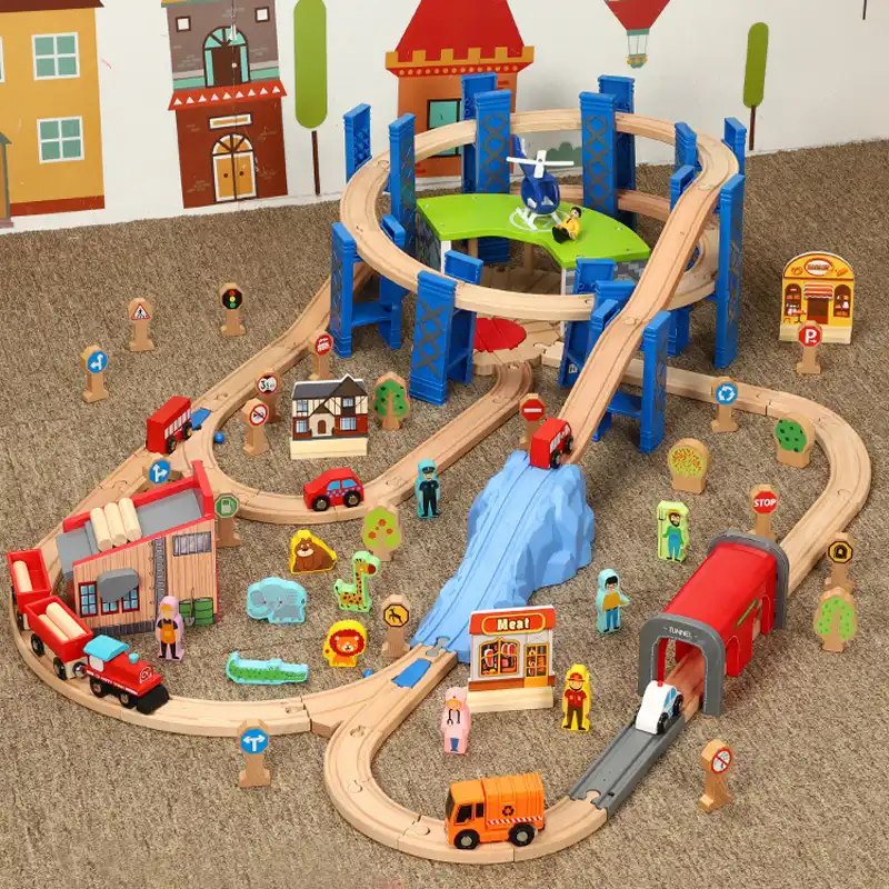 lightning mcqueen wooden track set
