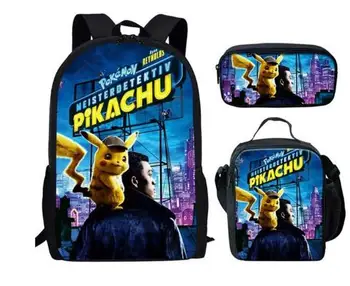 

Hot Movie Pokemon Detective Pikachu Print Schoolbags Boys Girls Middle School Students Backpacks Kids Satchel