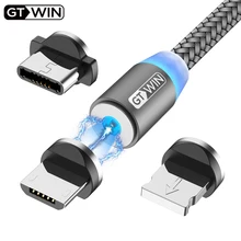 GTWIN 3M Magnetic Cable Micro USB Type C Fast Charging Adapter Micro Type-C Magnet Charger For Iphone 7 Samsung S10 Plus xiaomi