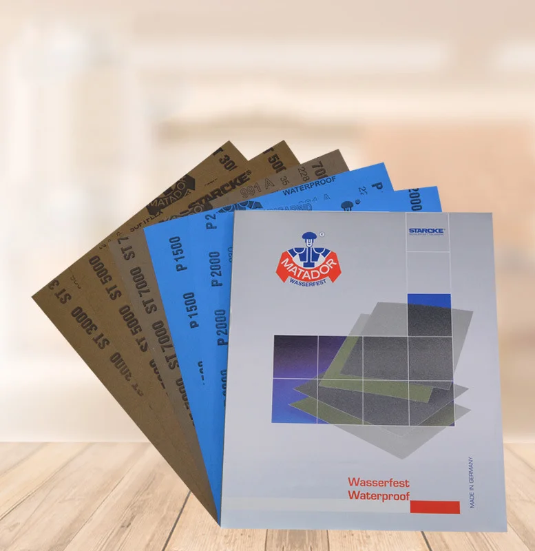 Papel de lija MATADOR 220 #-7000 #, pulido de Jade, muebles de carpintería, molino de agua seca y húmeda, 230x280mm, venta por juegos