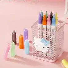 Двухстрочная ручка флуоресцентный маркер Marca Texto Escolar, цветная ручка для ручного счета, фэнтези, двойная строчка, ручка, ручная роспись, хайлайтер