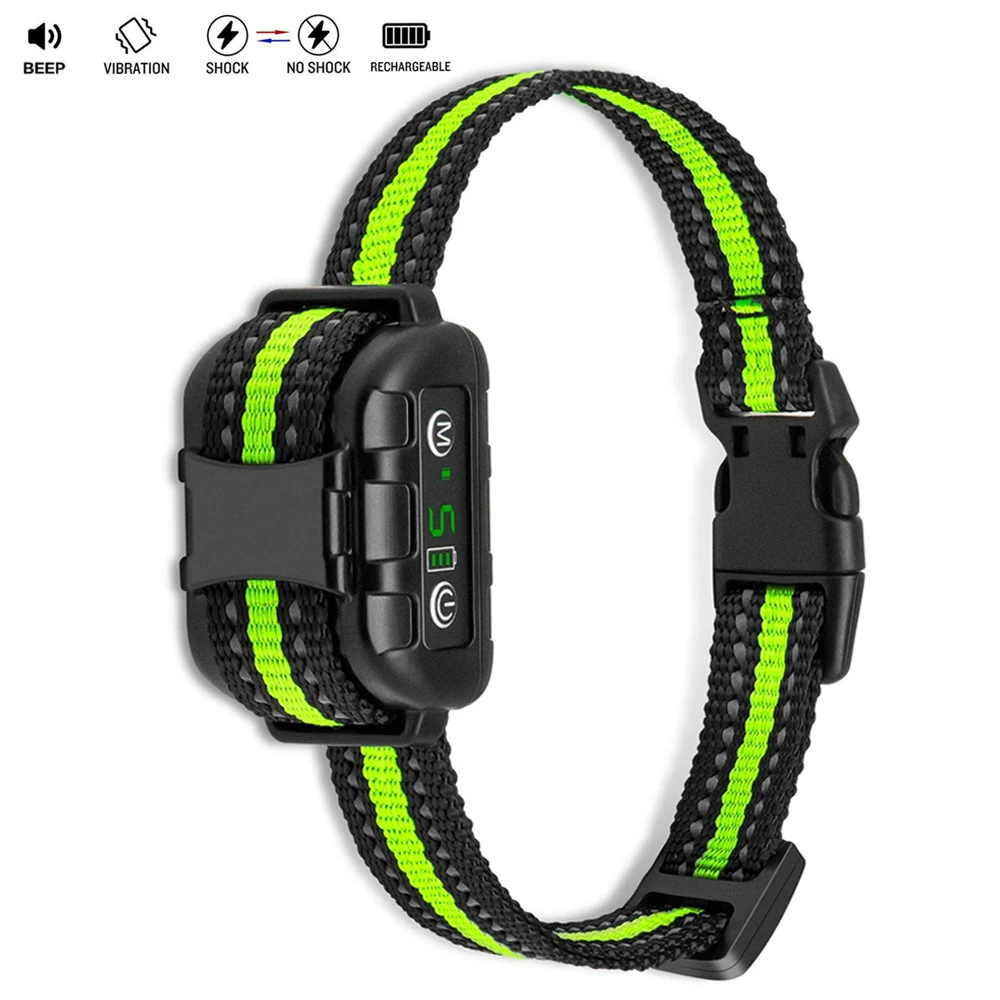 

Pet dog anti bark barking collar adjustable Waterproof beep vibration static shock training no bark electric collar stop barking