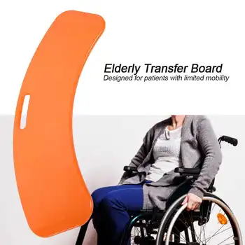 

Thickened Elderly Transfer Board Transferring Board for Wheelchair Users Orange Average Size Injuries Curved Transfer Board