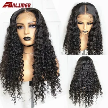 

Deep Curly Full 360 Lace Frontal Wigs Human Hair With Baby Hair 13x6 Lace Frontal Brazilian Remy 150% Preplucked Bleached Knots