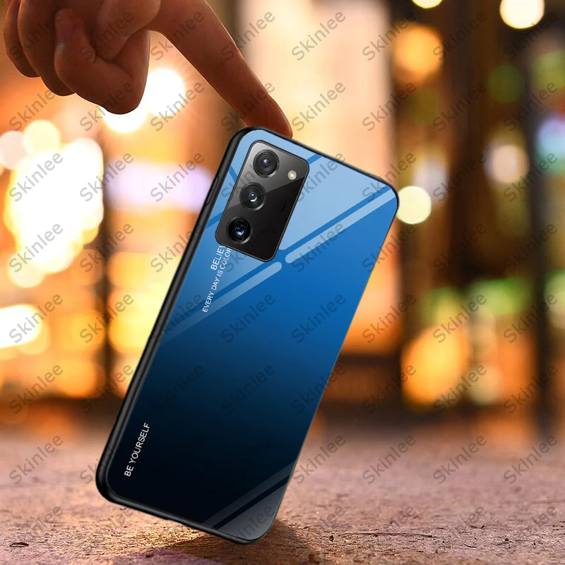 Skinlee For Samsung Galaxy S Fe 5g Case Gradient Color Phone Cover Tempered Glass Hard Cover For Samsung S Fe Case Phone Case Covers Aliexpress