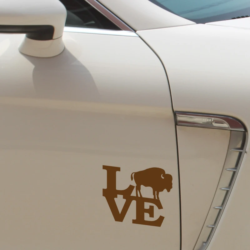 EmpireYing 3 размера 8 цветов Buffalo Love Wild Animal Автомобильная наклейка крепкая Bison Rocky Mountain