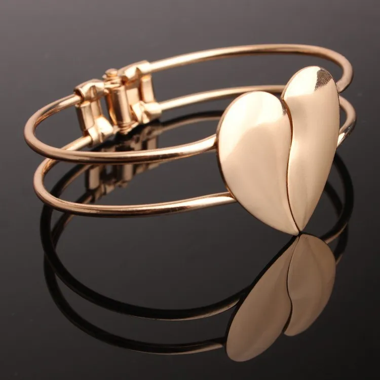 Erkek Bileklik Pulseira Masculina новая распродажа браслет Bileklik блестящий в форме сердца матовый двойной женский дешевый сердце классический