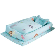 Переносная детская люлька для кровати, детский шезлонг для новорожденной кроватки, дышащее гнездо для сна с подушкой, новая детская люлька для кровати