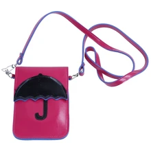 ABZC-модная женская сумка через плечо, красивый зонт, телефон, кошелек, сенсорный экран, ПУ, сумка для денег, для улицы, для покупок, сумки через плечо, розовый, красный