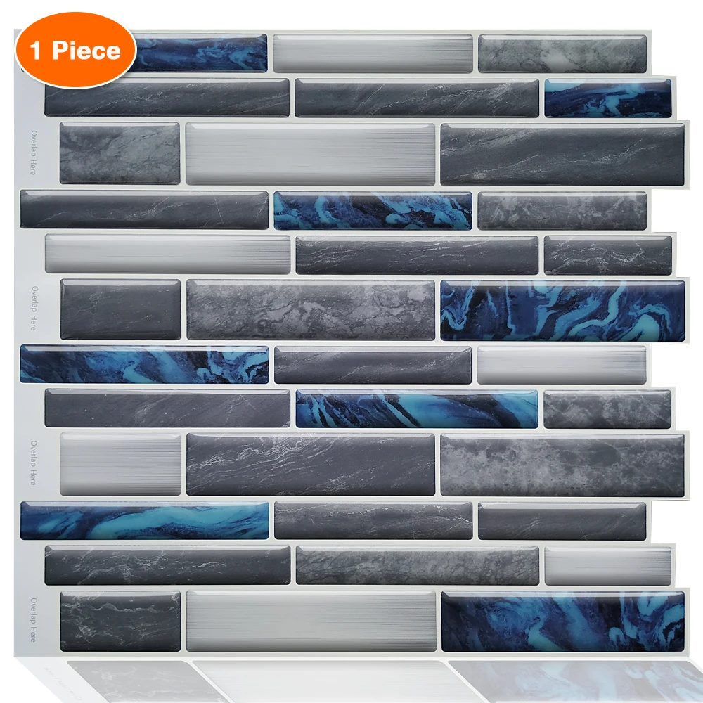 FancyTiles Kitchen 3D Peel and Stick Backsplash Self Adhesive Vinyl Wall Tiles Mosaic | Дом и сад