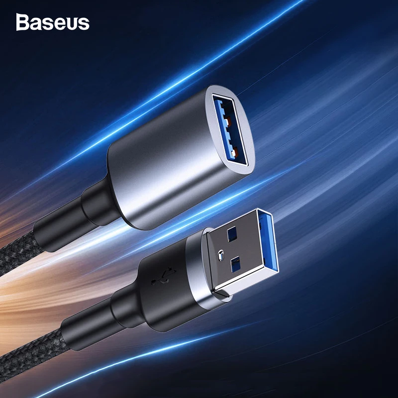 Baseus USB к USB кабель-удлинитель папа к женскому USB к Micro B 3,0 кабель 5 Гбит/с 2A Быстрый кабель синхронизации данных для Smart tv