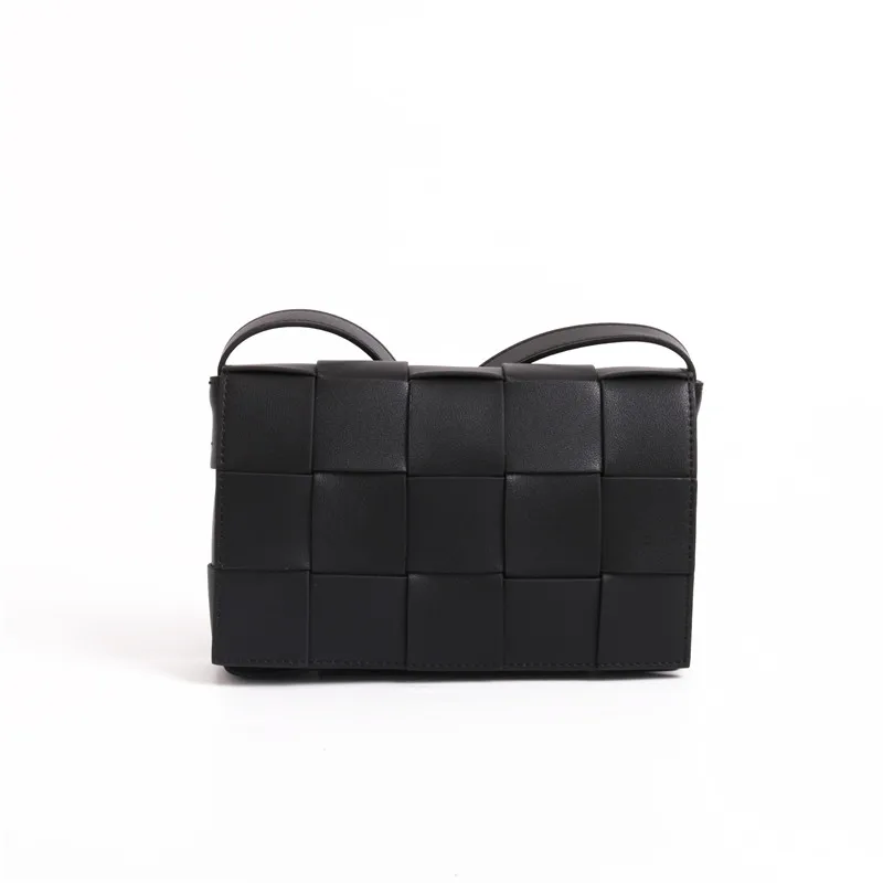 SXCNN стиль женские сумки на плечо из натуральной кожи Роскошные Сумки женские Сумки Дизайнерская большая клетчатая прошитая сумка через плечо - Цвет: black