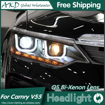 

AKD Car Styling for New Camry V55 LED Headlights 2015-2016 Camry LED Headlight DRL Bi Xenon Lens High Low Beam Parking Fog Lamp