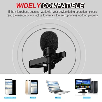 

Type-C 3.5mm Professional Recording Interview Laptop Omnidirectional Condenser Smartphone Lavalier Microphone Hands Free PC