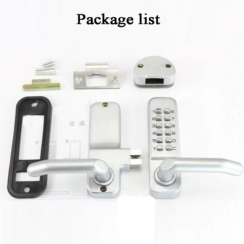 Glass door digital lock Waterproof mechanical keyless lock keypad Password door Office/shop/store/market security Gate opener Glass door digital lock Waterproof mechanical keyless lock keypad Password door Office/shop/store/market security Gate opener