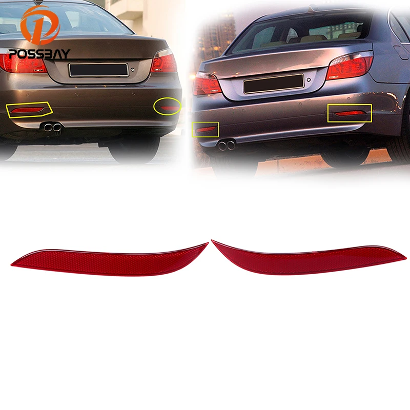 Автомобильный отражатель заднего бампера POSSBAY наклейки для BMW E60 2003 2004 2005 2006 2007