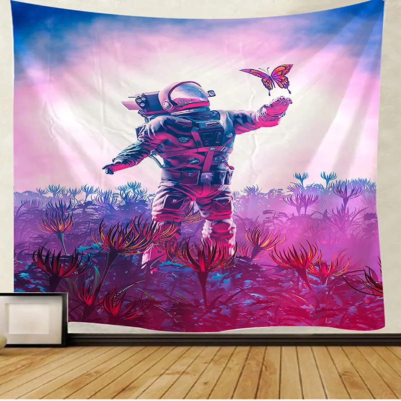 

Astronaut Tapestry Mandala Wall Hanging Macrame hippie Tapestries for Living Room Home Decor