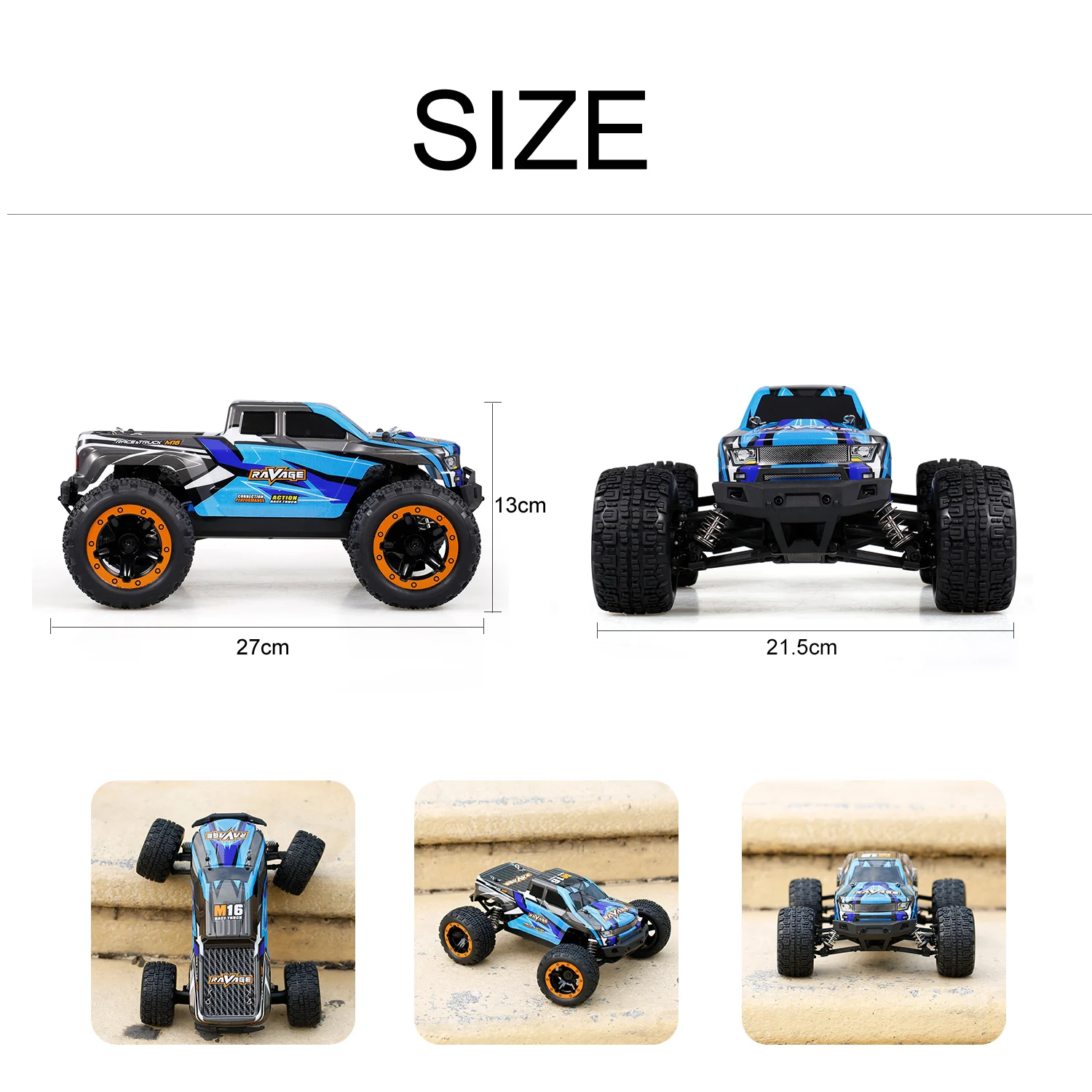 Linxtech 16889A 1/16 30km/h 4WD RC Car Brushless 2.4G High Speed Car Toy Remote Control Car for Kids Christmas Gifts 4