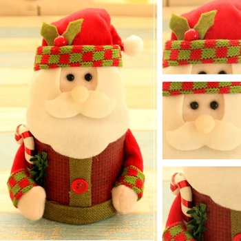 

Linen+Metal Christmas Candy Bottle Box Storage Jars Container Xmas Party Gift UK