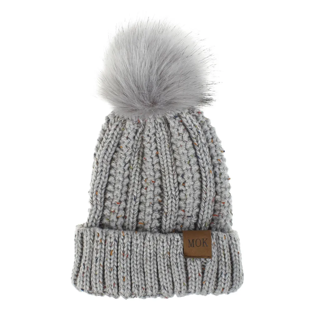 Зимняя вязаная шапка для женщин, однотонные простые вязаные шапочки, мягкая теплая шерстяная Женская Повседневная Лыжная шапочка шапка
