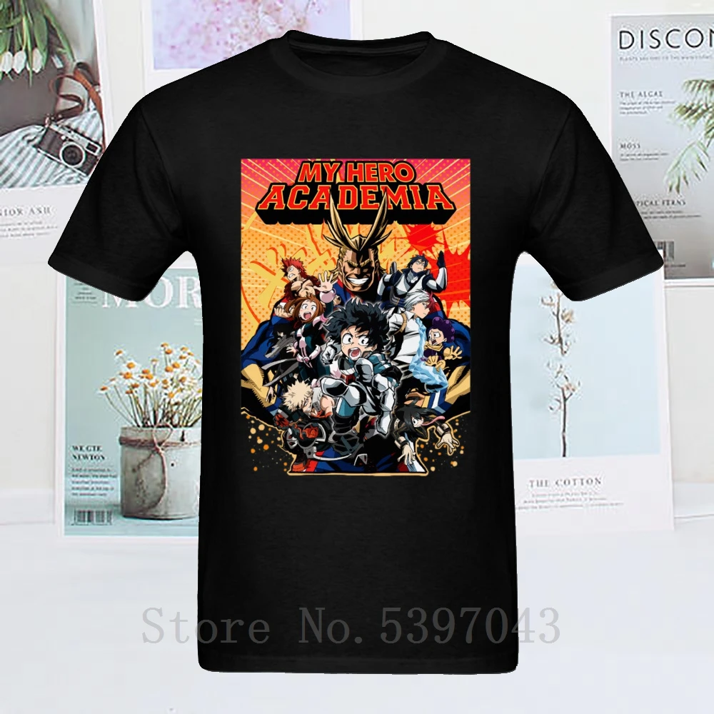 T-Shirt 2019 Men T Shirt My Hero Academia One For All Tshirt Izuku Midoriya Katsuki Bakugo Clothes Japanese Anime Tops