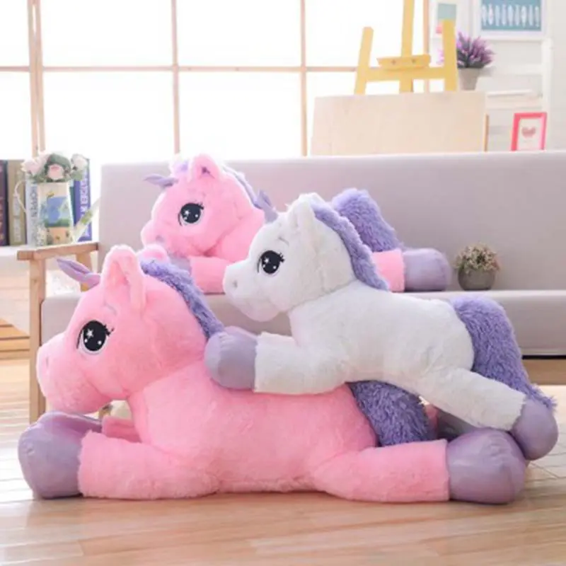 Unicorn Plush Toy Giant Stuffed&Plush Animal Pillow Cushion Appease Soft Stuffed Unicorn Doll Animal Horse Toys for Children