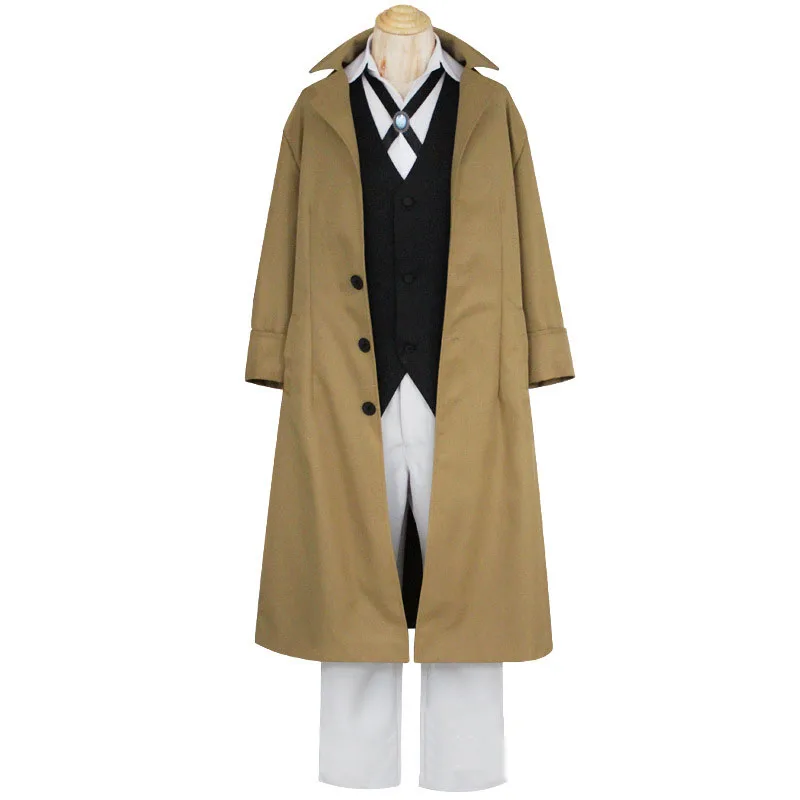 7PCS-Bungo-Stray-Dogs-Armed-Detective-Agency-Osamu-Dazai-Cosplay-Trench-Coat-Suit-Pants-Vest-Literary (2)
