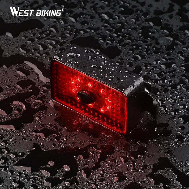 West biking велосипедный мини задний фонарь для велосипеда задний фонарь USB Перезаряжаемый Фонарик Предупреждение ющая лампа фонарь для езды на велосипеде