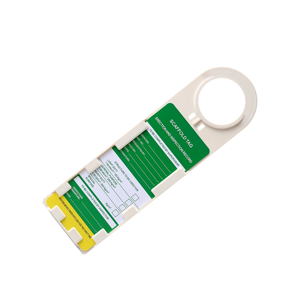 Safety Signs Scaffold Status Tag, Safe for All Craft Work, Red, Yellow, Green - 3 Tags