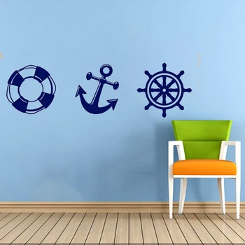 

Decals Nautical Nursery Decal, Beach Decor, Vinyl Plane Wall Sticker Pattern Single-piece Package PVC ROWNOCEAN Modern Boy1