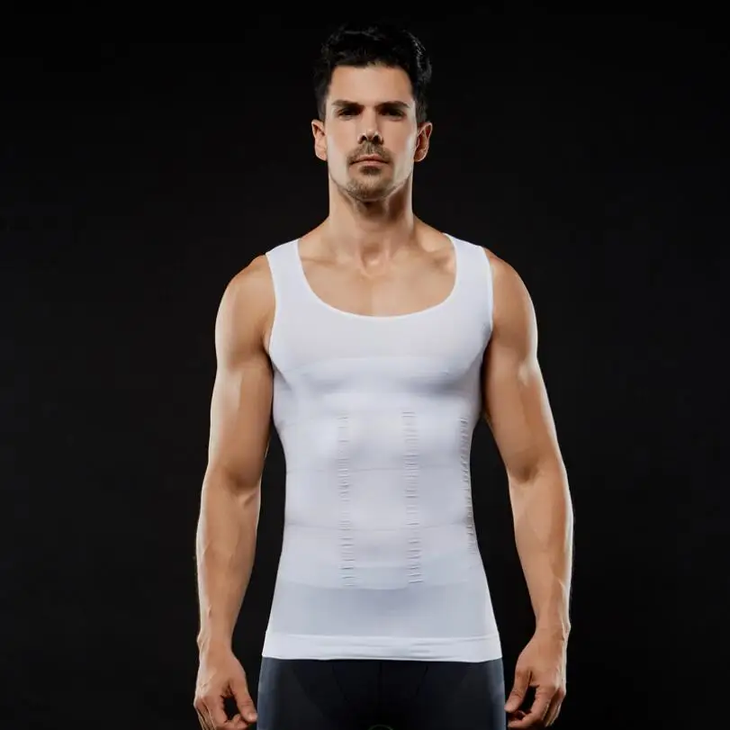 

Men Body Shapers Fitness Elastic Abdomen Tight Fitting Sleeveless Shirt Tank Tops Shape Vests Slimming Shapewear Waist Trainer