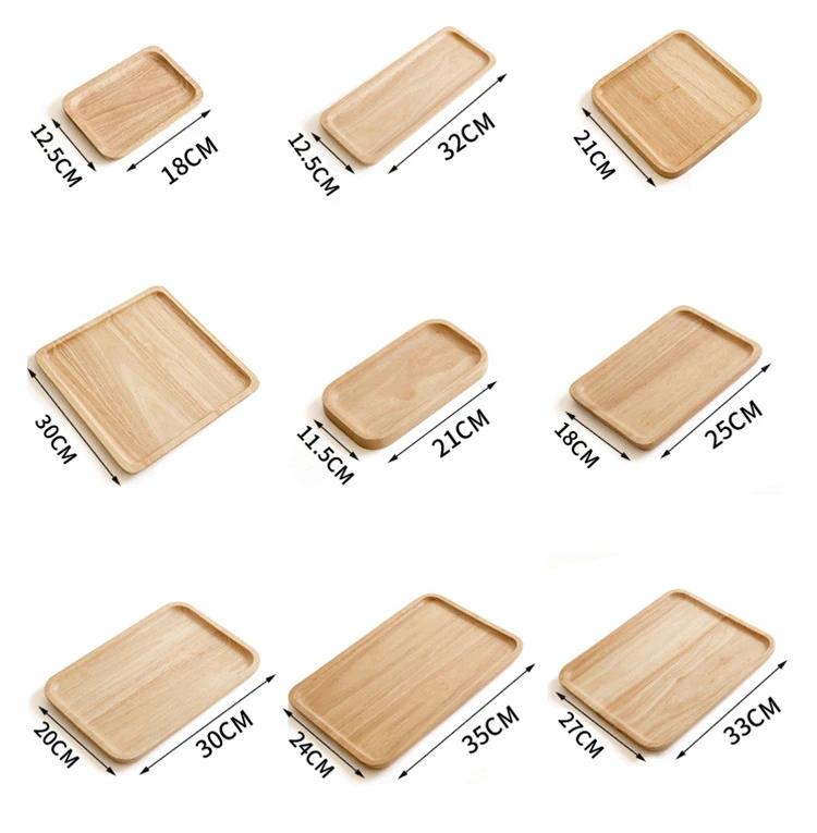 Японские Резиновые Деревянные Подносы для хранения обеденная тарелка прямоугольная поднос для сервировки фруктовый поднос для закусок ресторанная тарелка для хранения столовых приборов