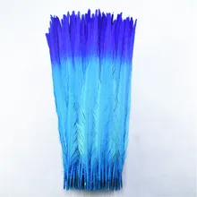 100Pcs/lot 40-45CM 16-18inch Two Colors Beautiful Pattern Ringneck Pheasant Tail Feathers for Crafts Carnival Decoration Plumes