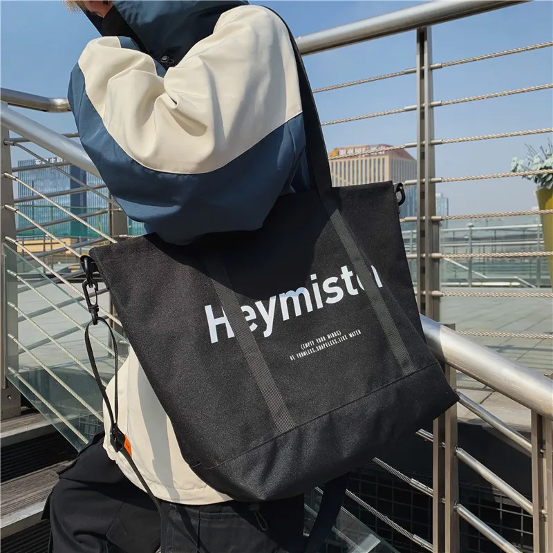 

Popular Brand Large-Volume Shoulder Bag Couples Men And Women Street Harajuku Fan Can Bag INS Oxford Cloth Shoulder Workwear Bag