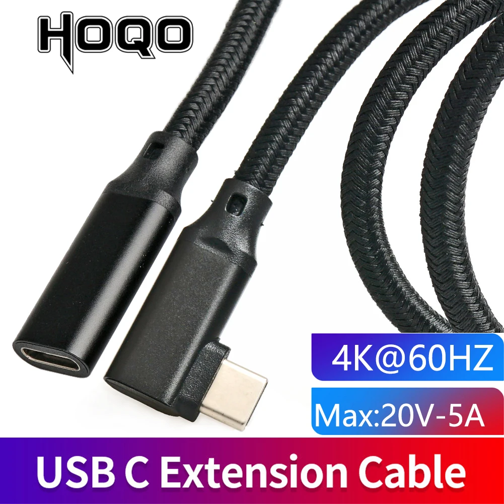 10GbpsUsb31Gen2UsbCExtensionCable90DegreeRightAngleUsbc