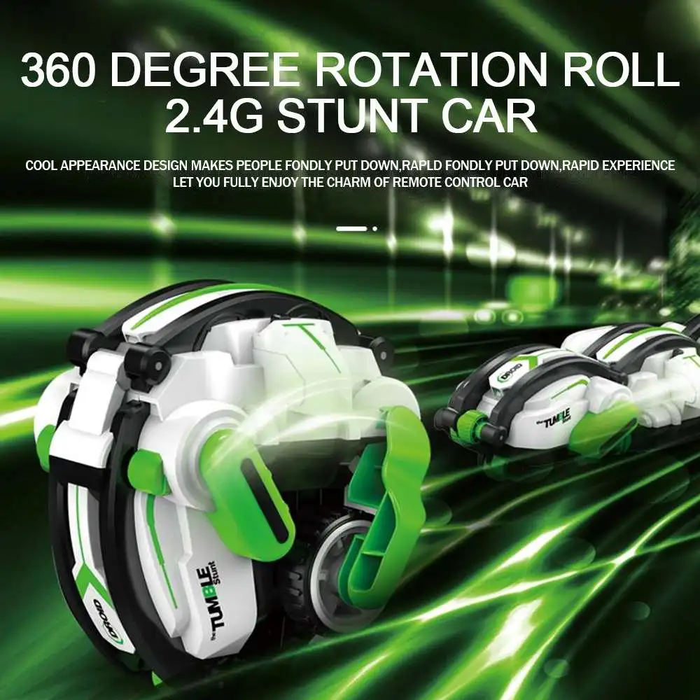 2.4G High Speed 15KM/H Remote Control Rolling Stunt Car Boys Toy 360 Degree Roll Deformation 4WD RC Racing Cars Children's Gift 2