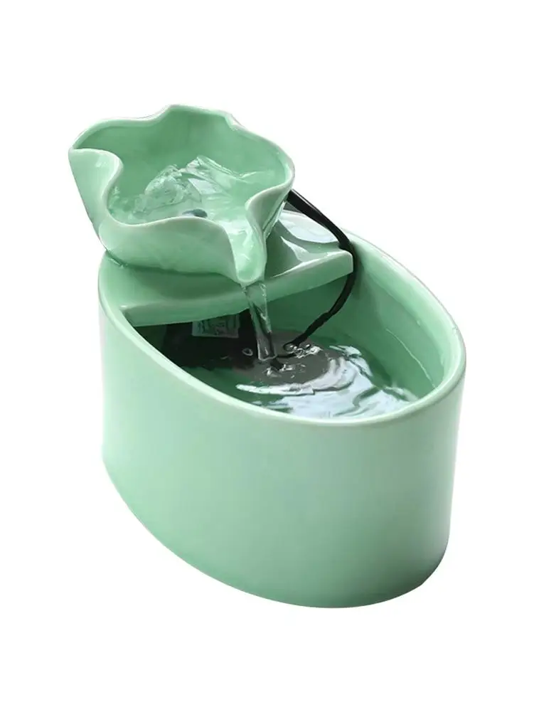 Умная керамическая s Cat Питьевая автоматическая кормушка циркуляционная Подающая вода диспенсер для воды для домашних животных 3D фонтан вода керамическая раковина воды