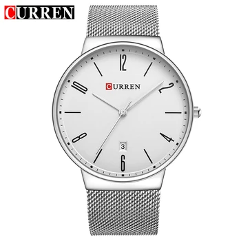 

CURREN Fashion Casual Classic Business Men's Watch Ultra-thin Display Date Wristwatches Full Steel Quartz Waterproof Male Clock