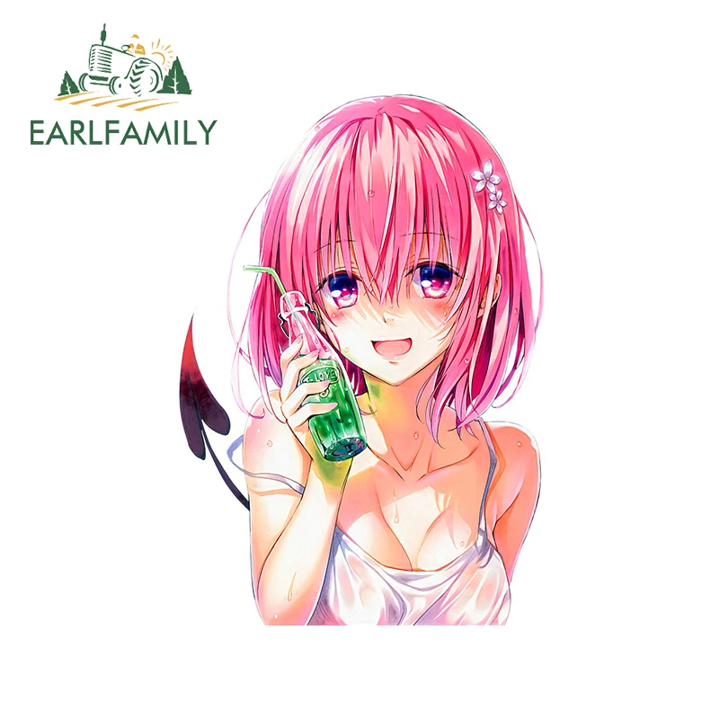 EARLFAMILY 13 см x 9 см для аниме девочка с принтом газированных напитков виниловые наклейки на машину Материал автомобильные аксессуары украшения для складывания GTR EVO SX