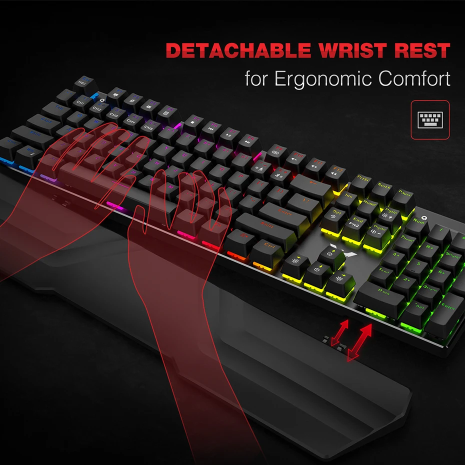 luz azul vermelho interruptor com fio teclado